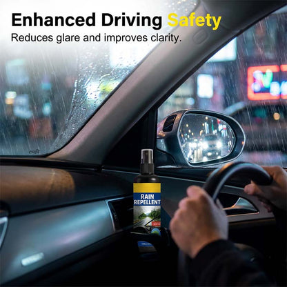 🚗💧 Kristálytiszta víztaszító szélvédő-spray – Esőben is kiváló látás, megbízható védelem – Gyors felvitel, tartós hatás 🌧️✨