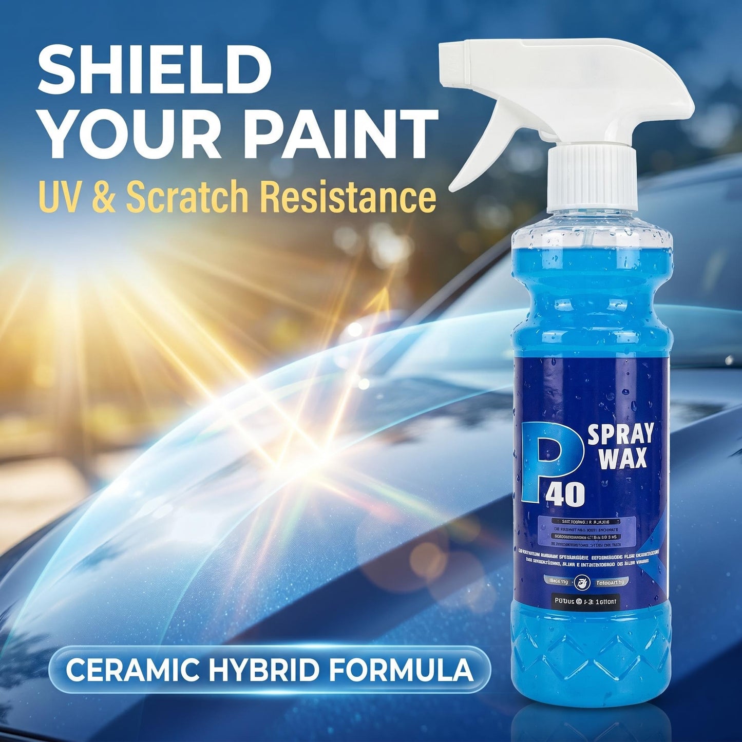 🚗 Autóápoló folyékony viasz spray – Kerámia-hibrid, víztaszító fény – Utánvéttel ✨