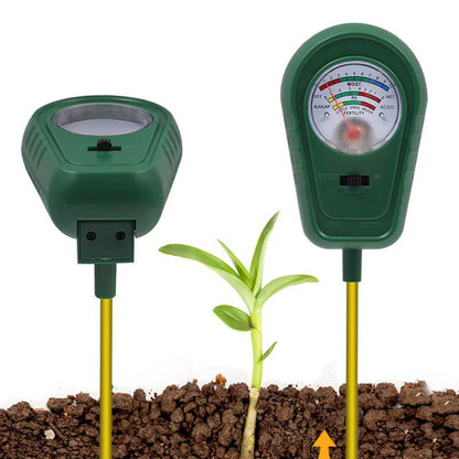 🌱 3 az 1-ben talajelemző mutatós kijelzővel – Méri a nedvességet, pH‑értéket és fényerősséget – Praktikus kerti eszköz otthoni növényekhez 🔥