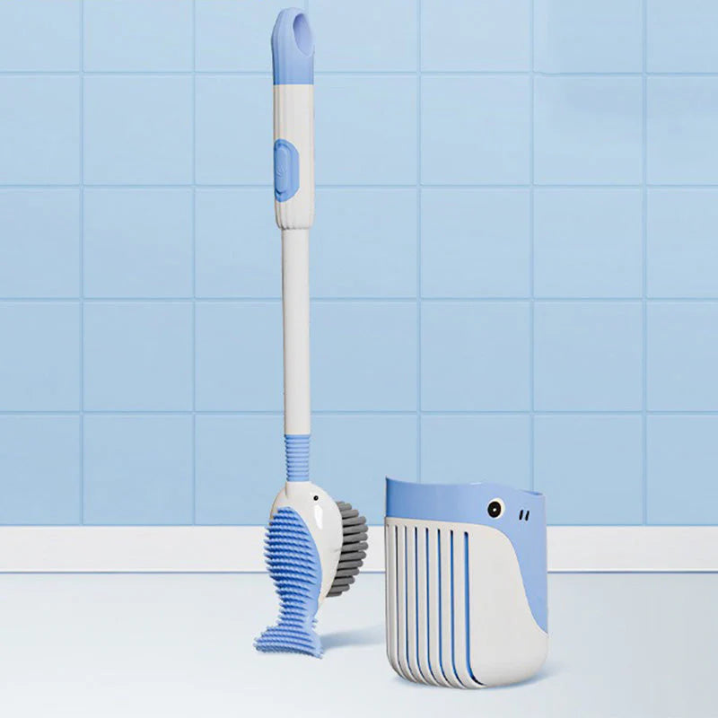 🧹 Tiszta WC, rend a fürdőben – a falra szerelhető tapadókorongos kefe, amely mindig a helyén van és soha nem ázik ✨