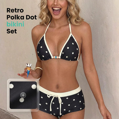 👙 Pöttyös bikini nyakpánttal