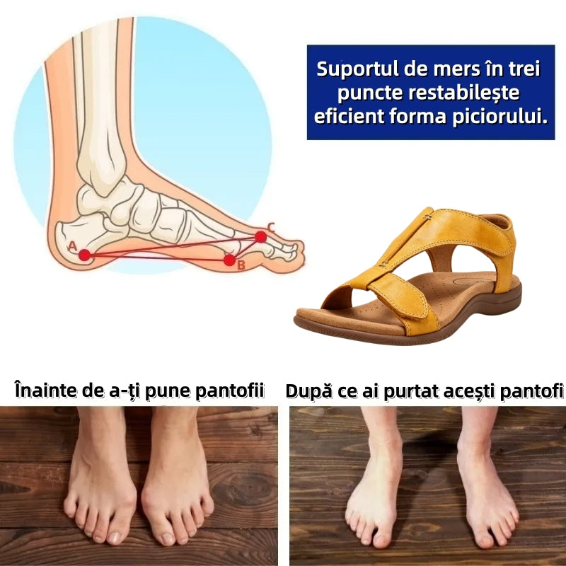 【🎁Ultima zi la jumătate de preț, nu ratați!】Sandale ortopedice cu design ergonomic și suport pentru bolta plantară✅️ pentru mers fără durere👞