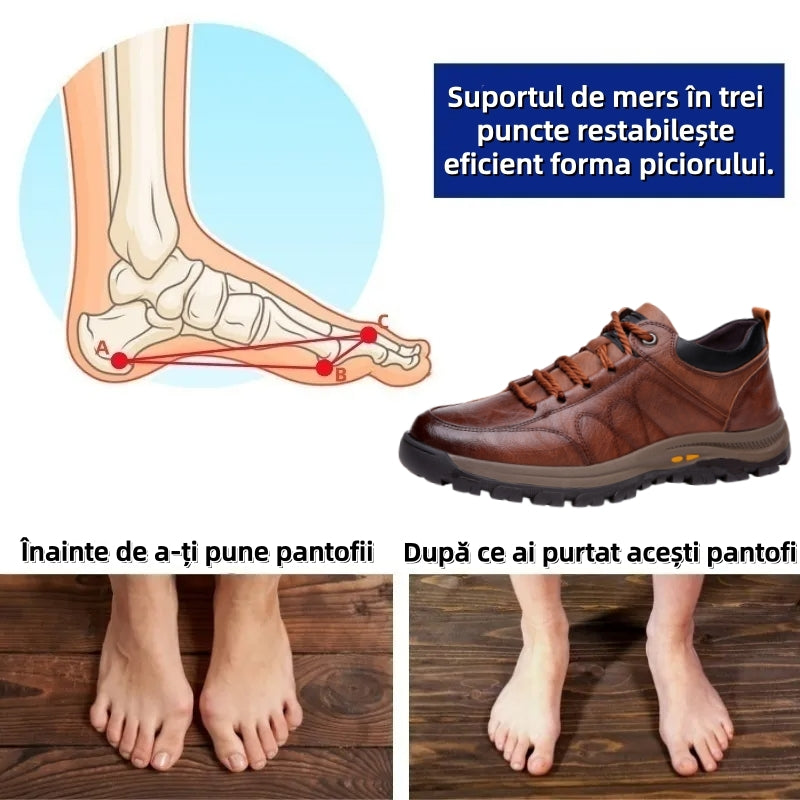 ⏰Reducere de 70% astăzi – Nu ratați ocazia!🐂Pantofi ortopedici din piele de vacă pentru bărbați, impermeabili și antiderapanti,🦶care ameliorează durerile de picioare.